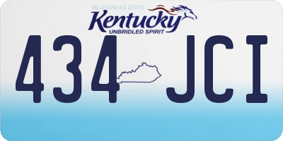 KY license plate 434JCI