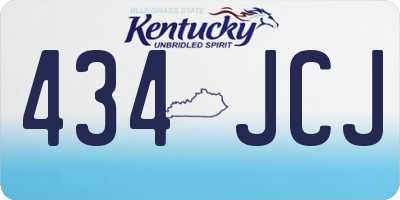 KY license plate 434JCJ