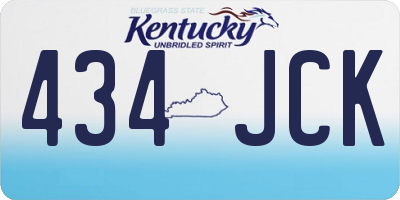 KY license plate 434JCK