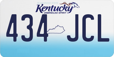 KY license plate 434JCL