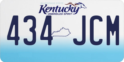 KY license plate 434JCM