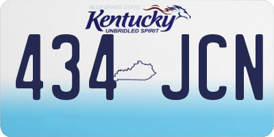 KY license plate 434JCN