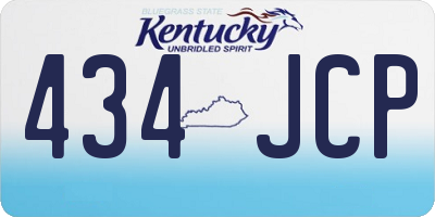 KY license plate 434JCP