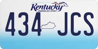 KY license plate 434JCS