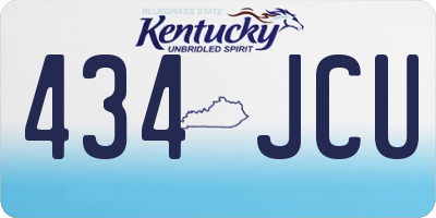 KY license plate 434JCU