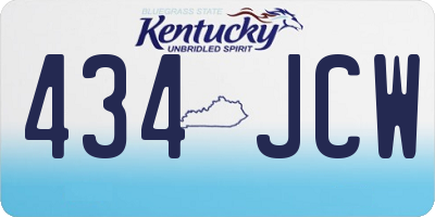 KY license plate 434JCW