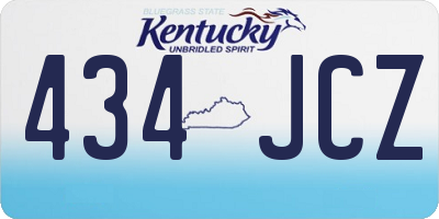 KY license plate 434JCZ