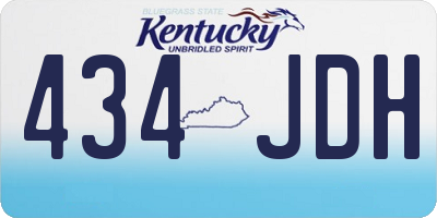 KY license plate 434JDH