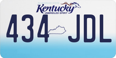 KY license plate 434JDL