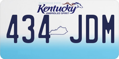 KY license plate 434JDM