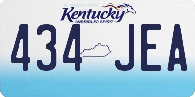KY license plate 434JEA