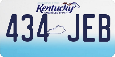KY license plate 434JEB