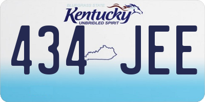 KY license plate 434JEE