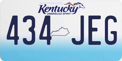 KY license plate 434JEG