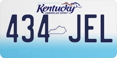 KY license plate 434JEL