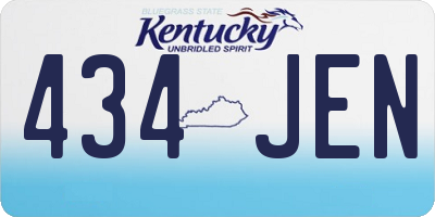 KY license plate 434JEN