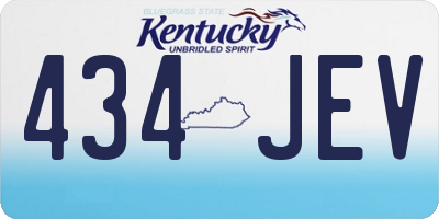 KY license plate 434JEV