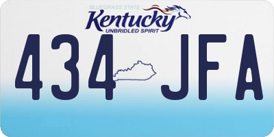 KY license plate 434JFA