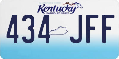 KY license plate 434JFF