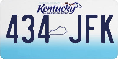 KY license plate 434JFK