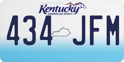 KY license plate 434JFM