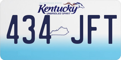 KY license plate 434JFT