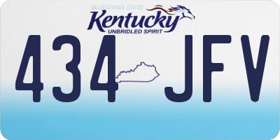 KY license plate 434JFV