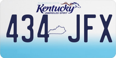 KY license plate 434JFX