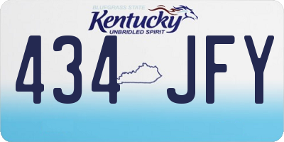 KY license plate 434JFY