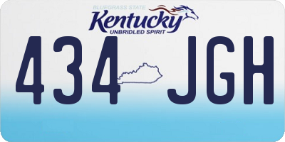 KY license plate 434JGH