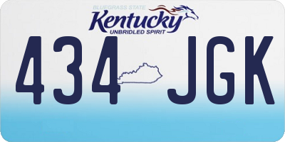KY license plate 434JGK