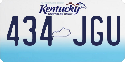 KY license plate 434JGU
