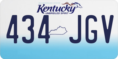 KY license plate 434JGV