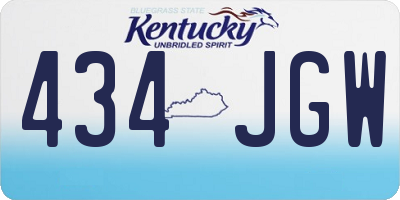 KY license plate 434JGW