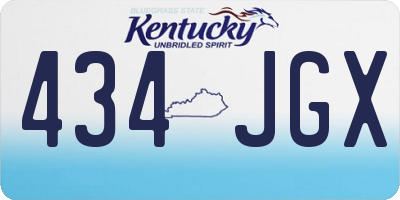 KY license plate 434JGX