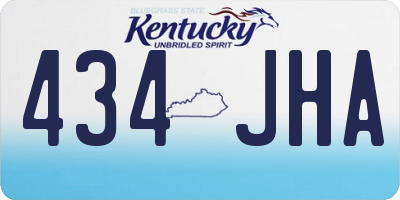 KY license plate 434JHA