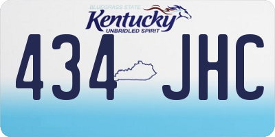 KY license plate 434JHC