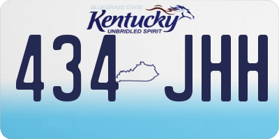 KY license plate 434JHH