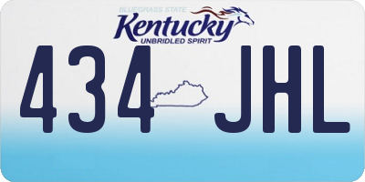 KY license plate 434JHL