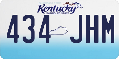 KY license plate 434JHM