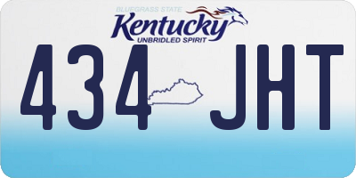 KY license plate 434JHT