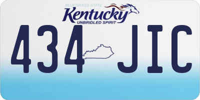 KY license plate 434JIC