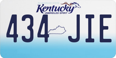 KY license plate 434JIE