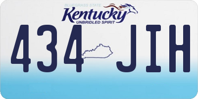 KY license plate 434JIH
