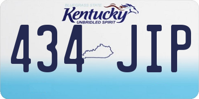 KY license plate 434JIP
