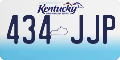 KY license plate 434JJP