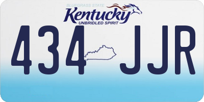 KY license plate 434JJR