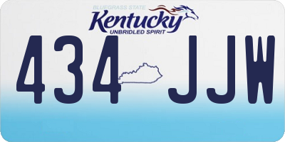 KY license plate 434JJW