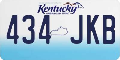 KY license plate 434JKB