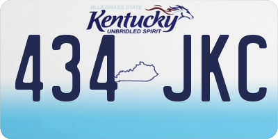 KY license plate 434JKC